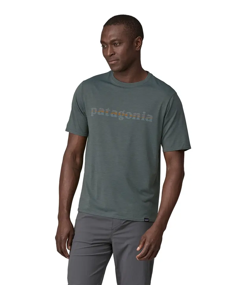 Patagonia Men's Capilene Cool Daily Graphic Shirt - Strataspire / Wetland Blue X-Dye 2