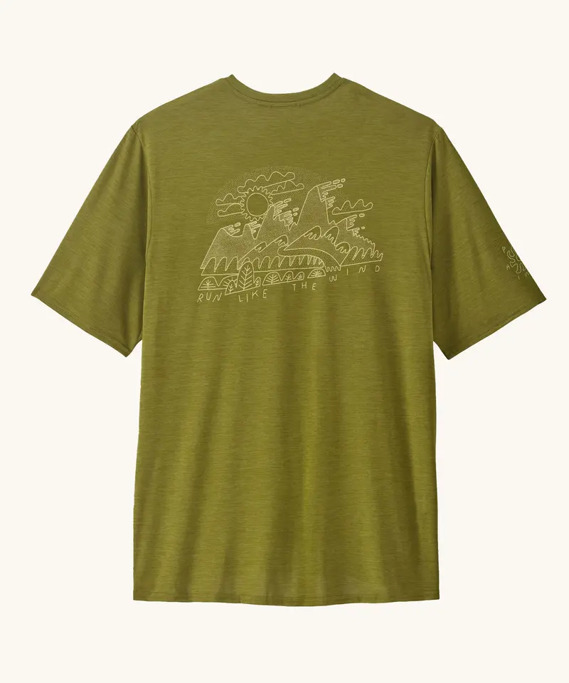 Patagonia Men's Capilene Cool Daily Graphic Shirt - Wind Runner / Graze Green X-Dye 1