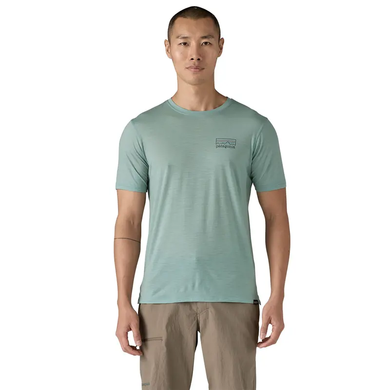Patagonia Men's Capilene Cool Merino Graphic T-Shirt - Fitz Roy Strata / Thermal Blue 2