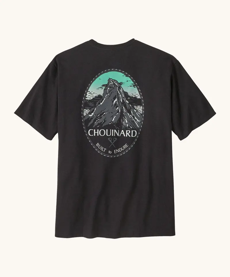 Patagonia Men's Chouinard Crest Pocket Responsibili Tee - Ink Black 1