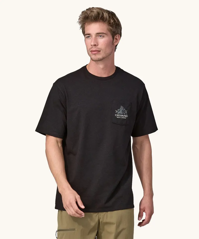 Patagonia Men's Chouinard Crest Pocket Responsibili Tee - Ink Black 2