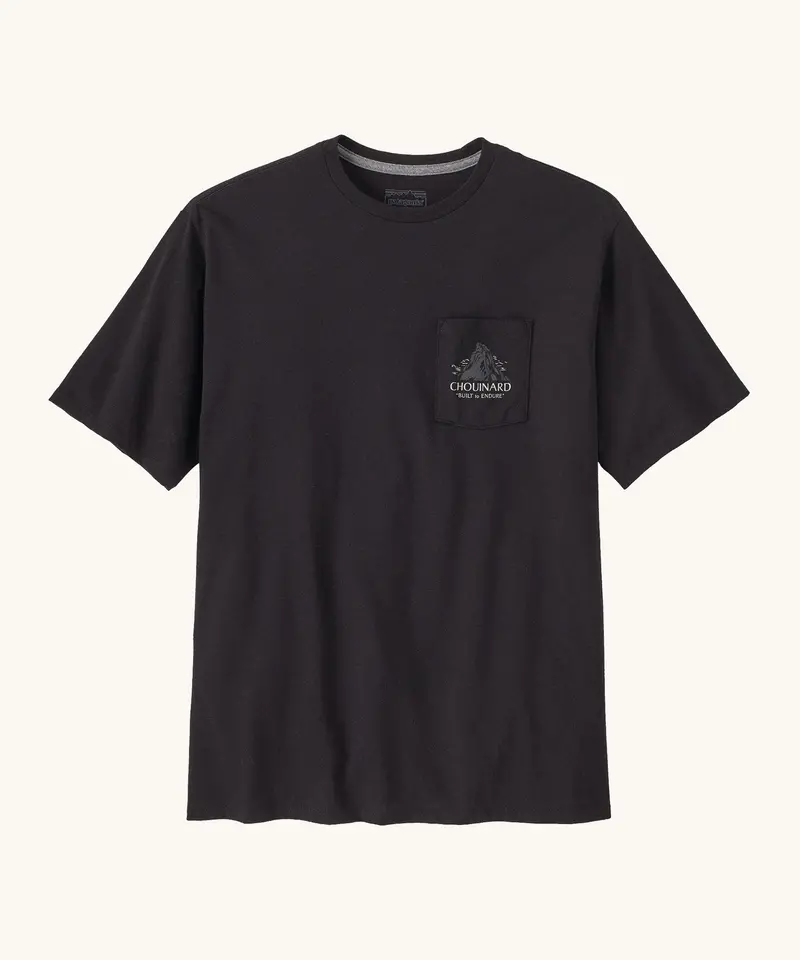 Patagonia Men's Chouinard Crest Pocket Responsibili Tee - Ink Black 4