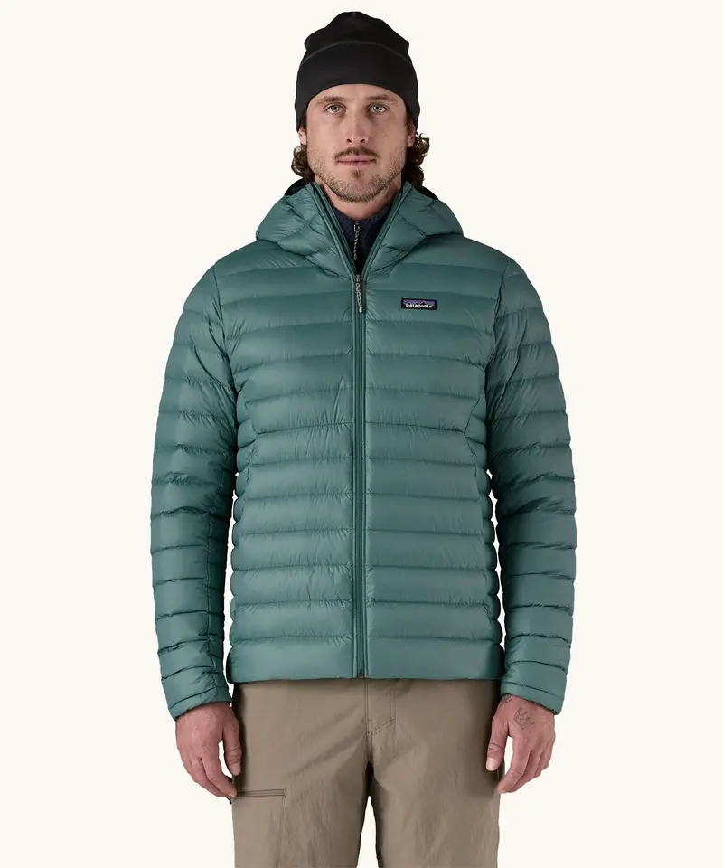 Patagonia Men's Down Sweater Hoody Jacket - Wetland Blue 2