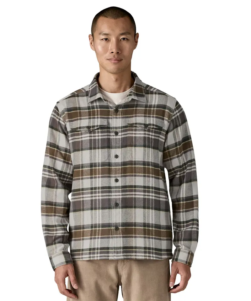Patagonia Men's Fjord Flannel Shirt - Blizzard / Salt Grey 2