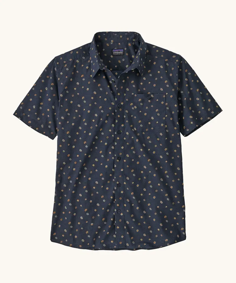 Patagonia Men's Go To Shirt - Blossoms / New Navy 1