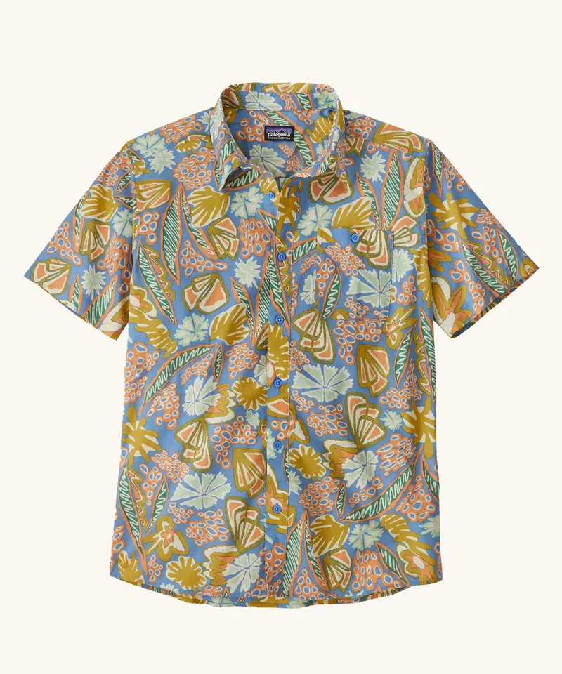 Patagonia Men's Go To Shirt - Flourish / Abundant Blue 1