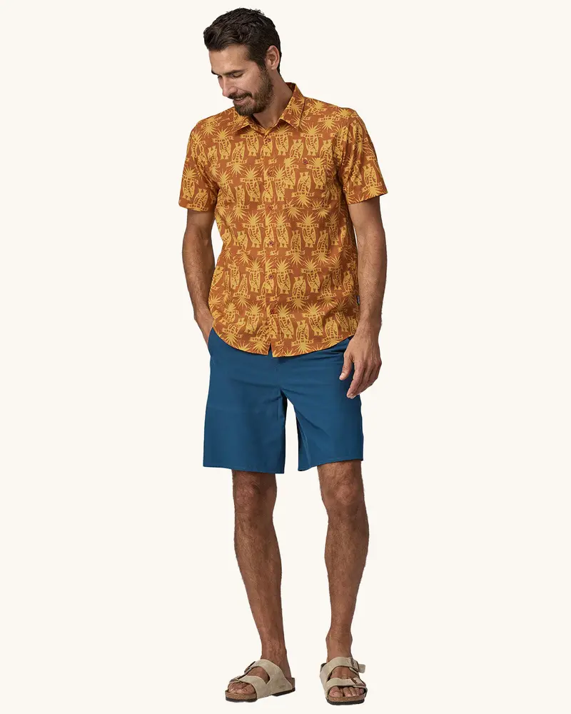 Patagonia Men's Go To Shirt - Swallowtail Geo / Still Blue 2