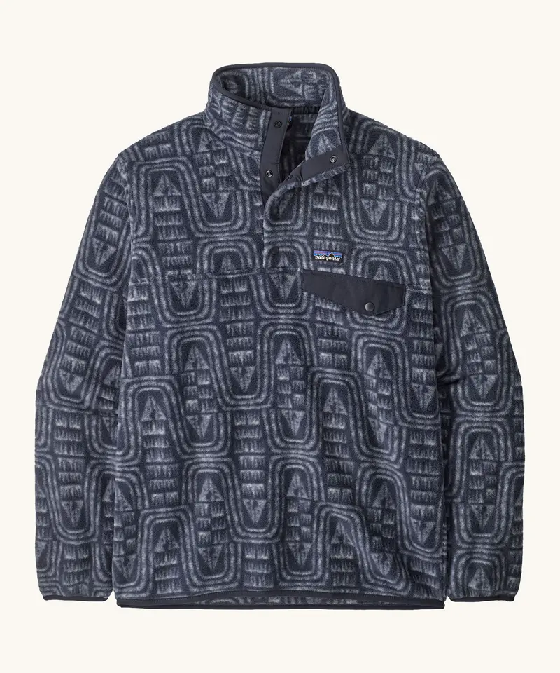 Patagonia Men's Lightweight Synchilla® Snap-T Fleece - Flow / Sunken Blue 1