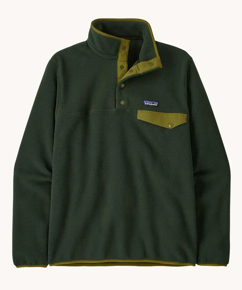 Patagonia Men's Lightweight Synchilla® Snap-T Fleece - Old Growth Green 1