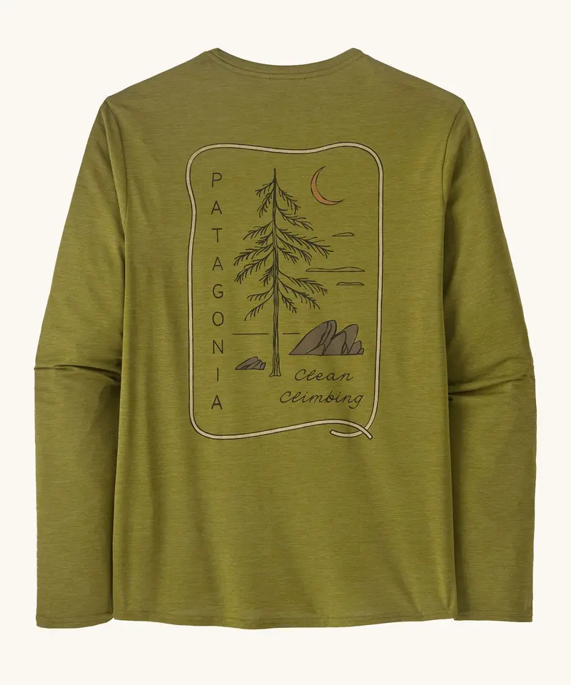 Patagonia Men's Long-Sleeved Capilene Cool - Clean Climb Roots / Graze Green X-Dye 1