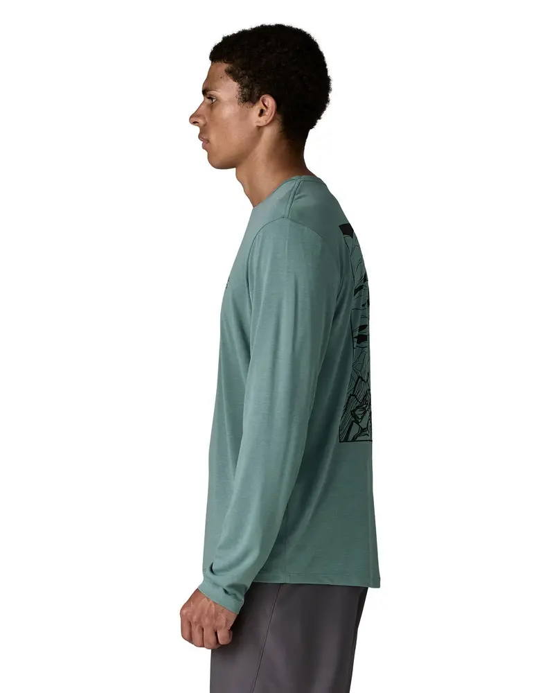 Patagonia Men's Long-Sleeved Capilene® Cool Daily Shirt - Cloud Crag / Blue Sage 4