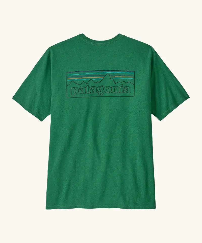 Patagonia Men's P-6 Logo Responsibili-Tee - P-6 Outline / Heartleaf Green 1