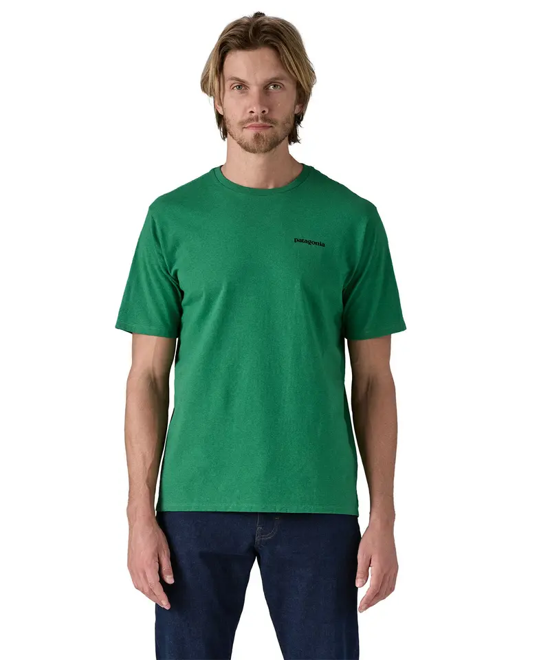 Patagonia Men's P-6 Logo Responsibili-Tee - P-6 Outline / Heartleaf Green 2