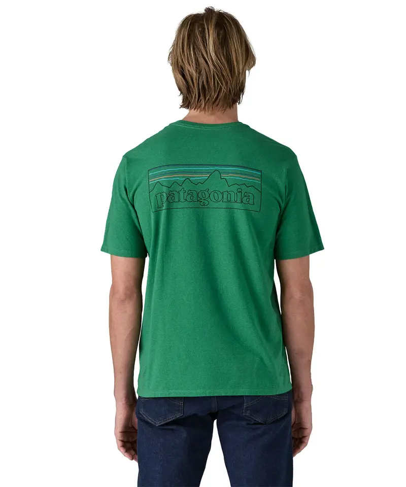 Patagonia Men's P-6 Logo Responsibili-Tee - P-6 Outline / Heartleaf Green 3