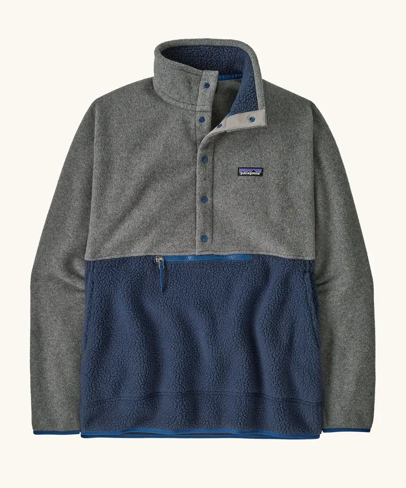 Patagonia Men's Retro Pile 1/2 Snap Fleece - New Navy / Nickel 1