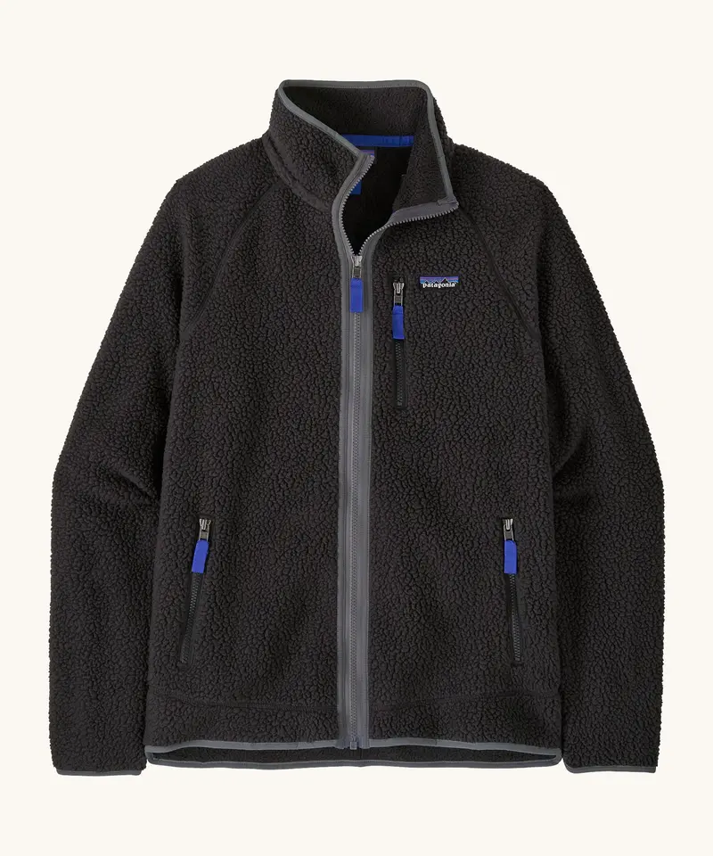 Patagonia Men's Retro Pile Fleece Jacket - Black / Forge Grey 1