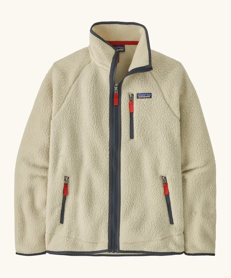 Patagonia Men's Retro Pile Fleece Jacket - Pelican / Smolder Blue 1