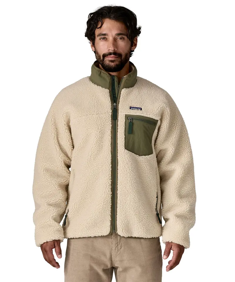 Patagonia Men's Retro-X Jacket - Dark Natural / Basin Green 2