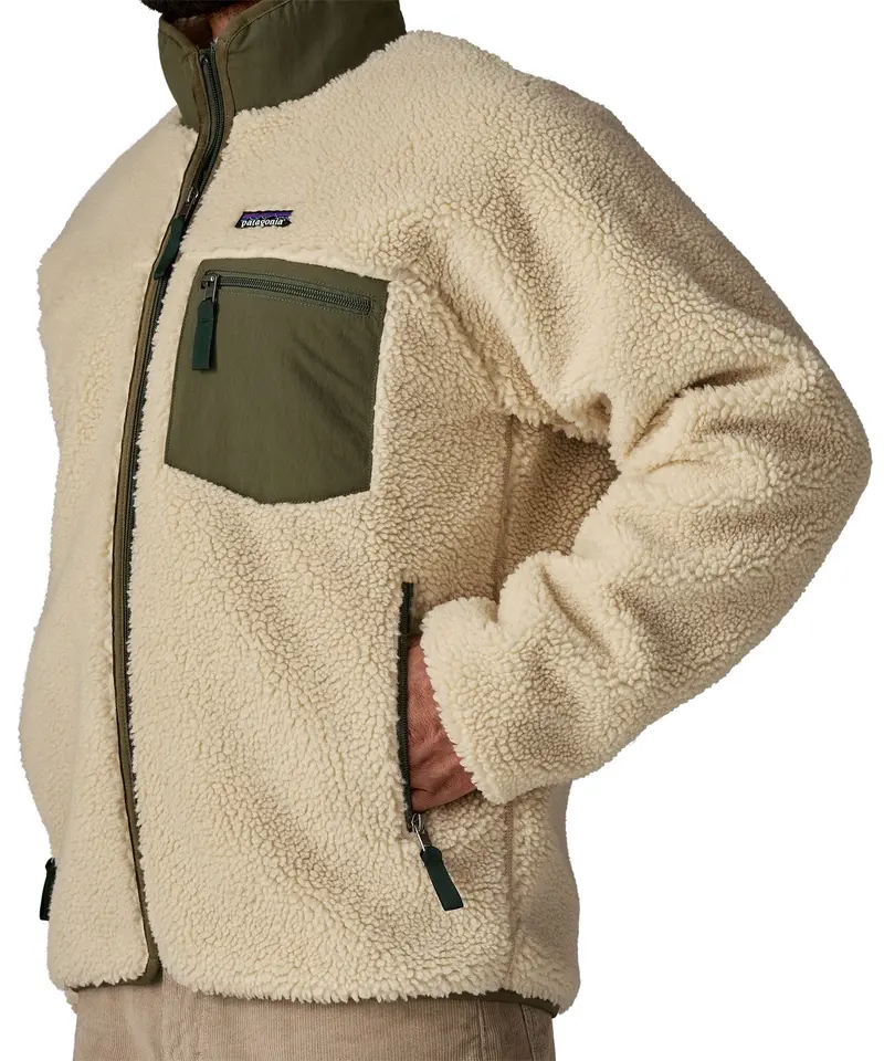 Patagonia Men's Retro-X Jacket - Dark Natural / Basin Green 4