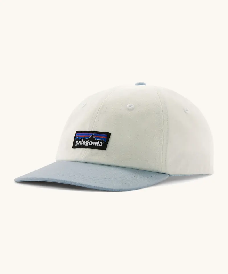 Patagonia P-6 Label Trad Cap - Birch White / Fleck Blue 1