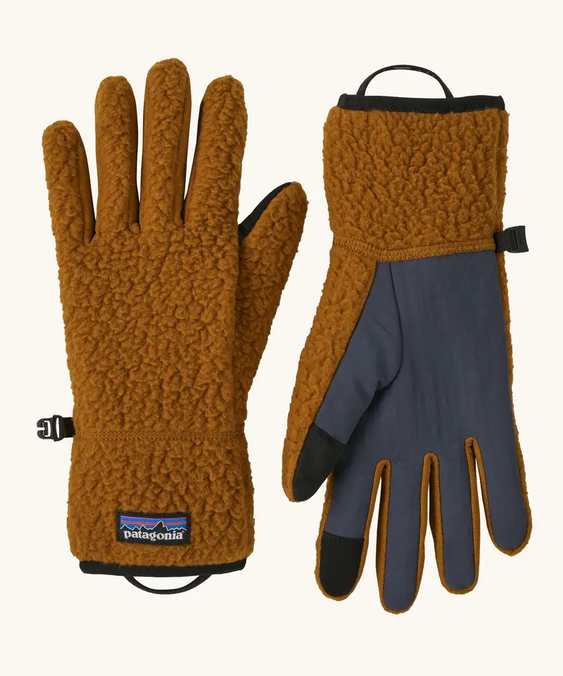 Patagonia Retro Pile Fleece Gloves - Shelter Brown 1