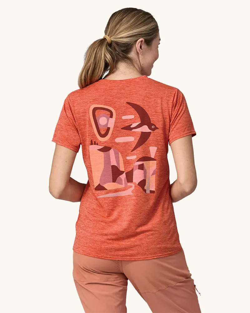 Patagonia Women's Cap Cool Daily Graphic Shirt - Lands Redtail Rust 3