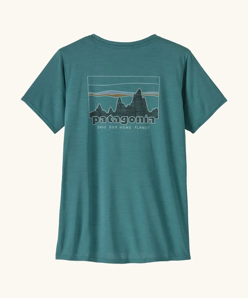 Patagonia Women's Capilene Cool Daily Graphic Shirt - '73 Skyline / Wetland Blue X-Dye 1