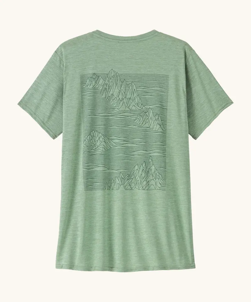 Patagonia Women's Capilene Cool Daily Graphic Shirt - Strataspire / Ellwood Green X-Dye 1
