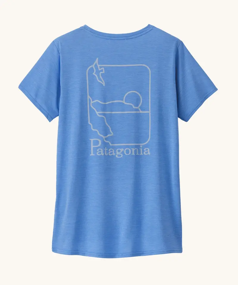 Patagonia Women's Capilene Cool Daily Graphic Shirt - Swelldrifter / Abundant Blue X-Dye 1