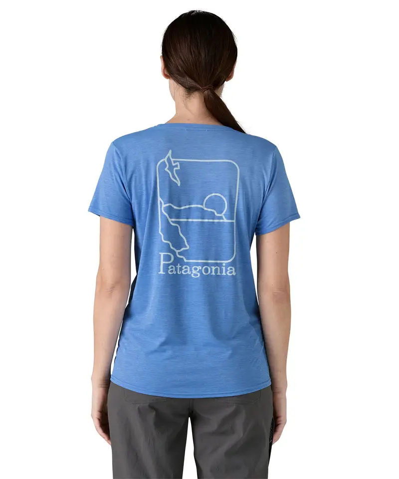 Patagonia Women's Capilene Cool Daily Graphic Shirt - Swelldrifter / Abundant Blue X-Dye 3