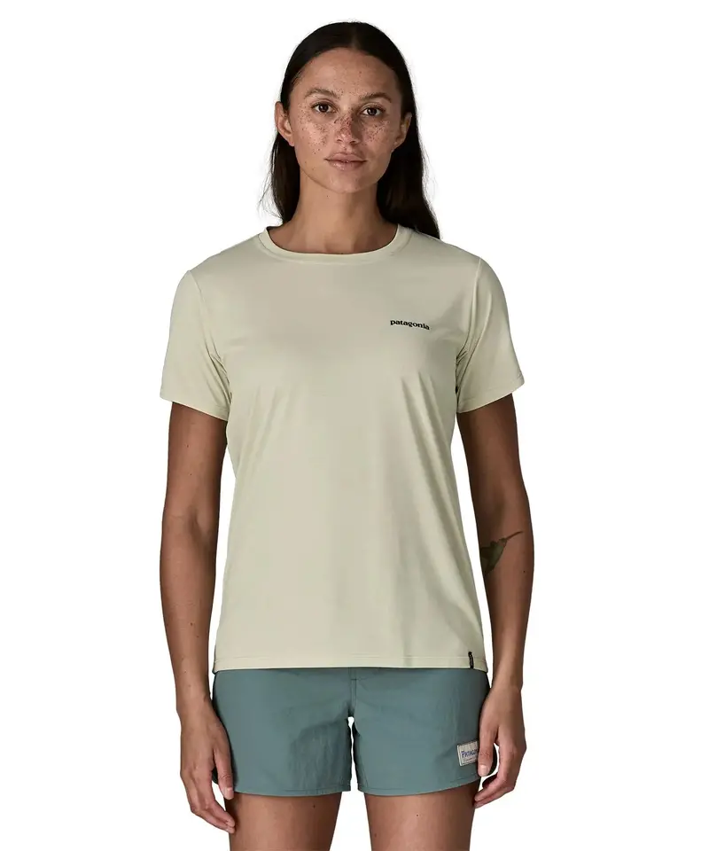 Patagonia Women's Capilene® Cool Daily Shirt - Boardshort Logo / Aquatic Blue 3
