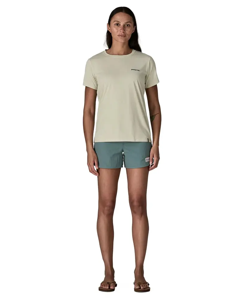 Patagonia Women's Capilene® Cool Daily Shirt - Boardshort Logo / Aquatic Blue 6