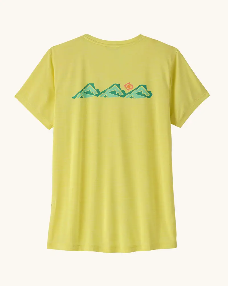 Patagonia Women's Capilene® Cool Daily Shirt - Trailcheck / Lemon Zest 1