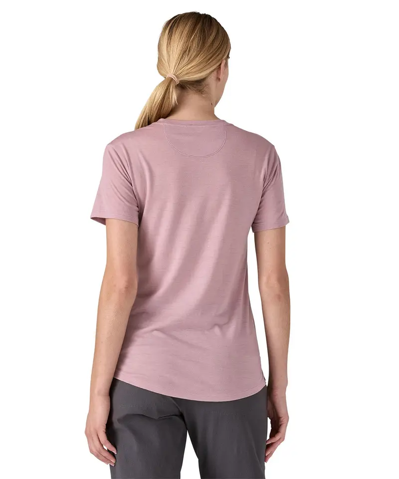 Patagonia Women's Capilene® Cool Merino Shirt - Fitz Roy Strata / Rinsed Green 3