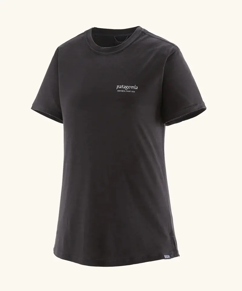 Patagonia Women's Capilene® Cool Merino Shirt - Heritage Header / Black 1