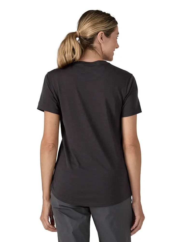 Patagonia Women's Capilene® Cool Merino Shirt - Heritage Header / Black 4