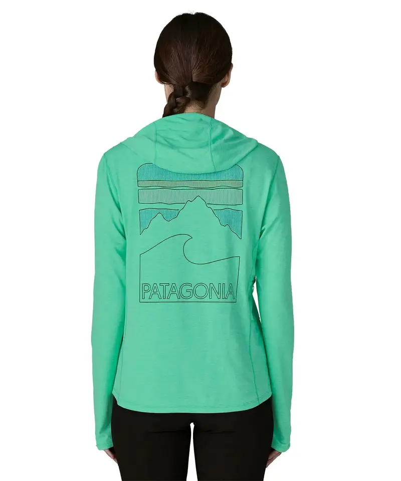 Patagonia Women's Capilene® Cool Sun Hoody - Peak Visions / Early Teal X-Dye 3