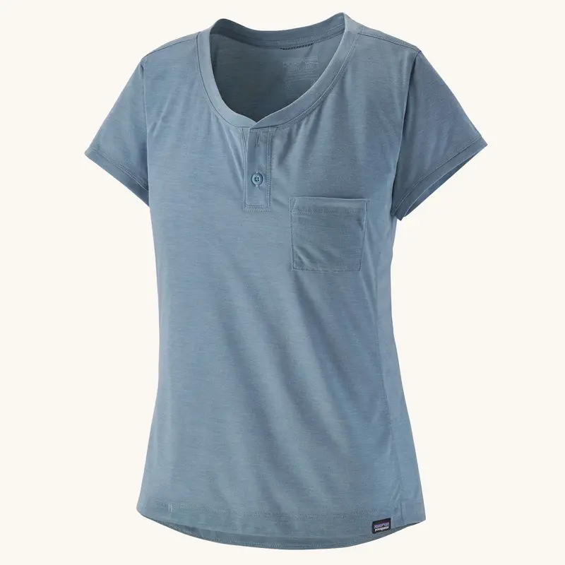 Patagonia Women's Capilene Cool Trail Bike Henley Top - Light Plume Grey 1