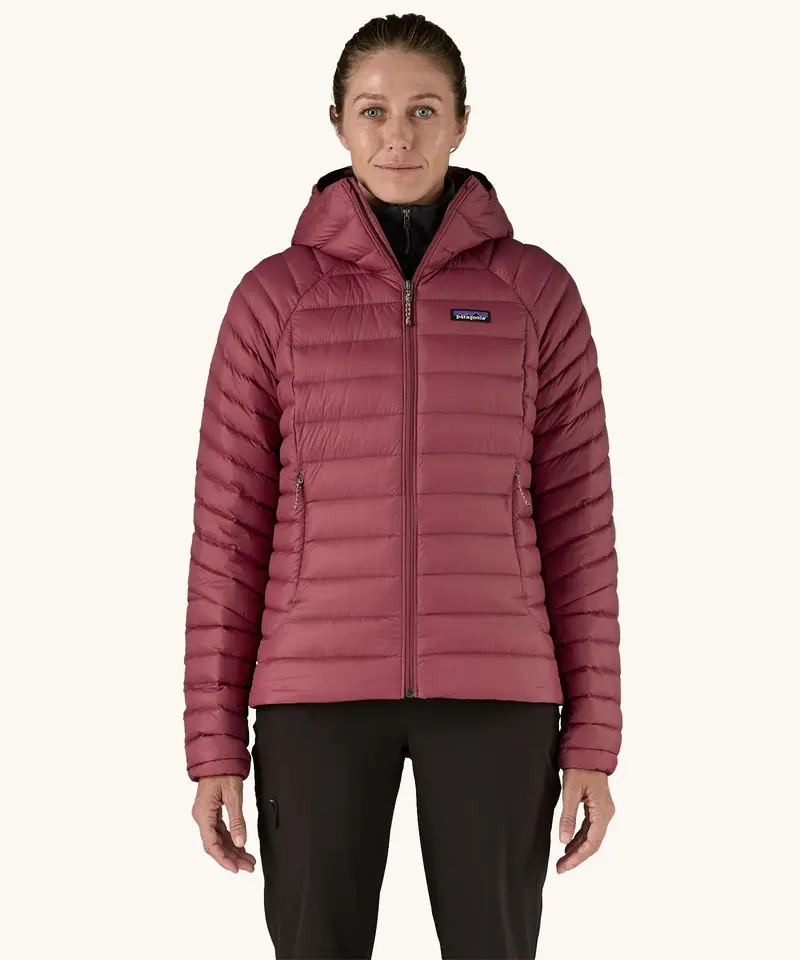Patagonia Women's Down Sweater Hoody - Marion Red 2