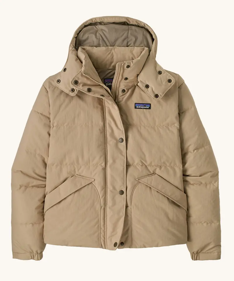 Patagonia Women's Downdrift Jacket - Oar Tan / Seabird Grey 1