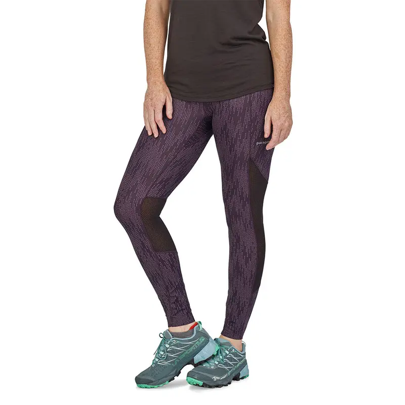 Patagonia Women's Endless Run Tights - Falling Seeds: Piton Purple 2