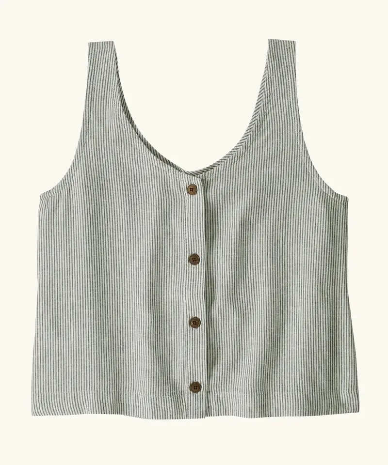 Patagonia Women's Garden Island Top - Solstice Stripe / Smolder Blue 1