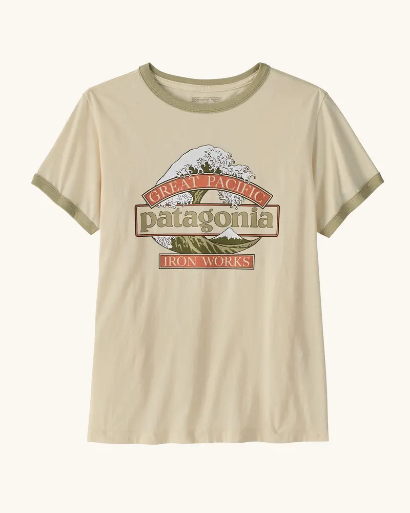 Patagonia Women's Great Waves Ringer Tee - Undyed Natural 1