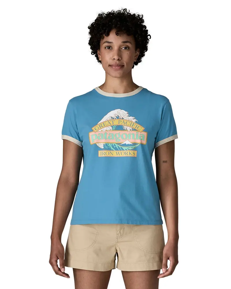 Patagonia Women's Great Waves Ringer Tee - Undyed Natural 2