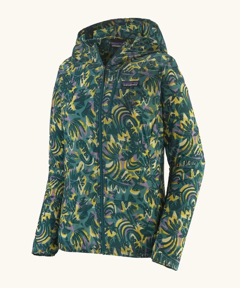 Patagonia Women's Houdini Jacket - Wild Botanist / Wetland Blue 1