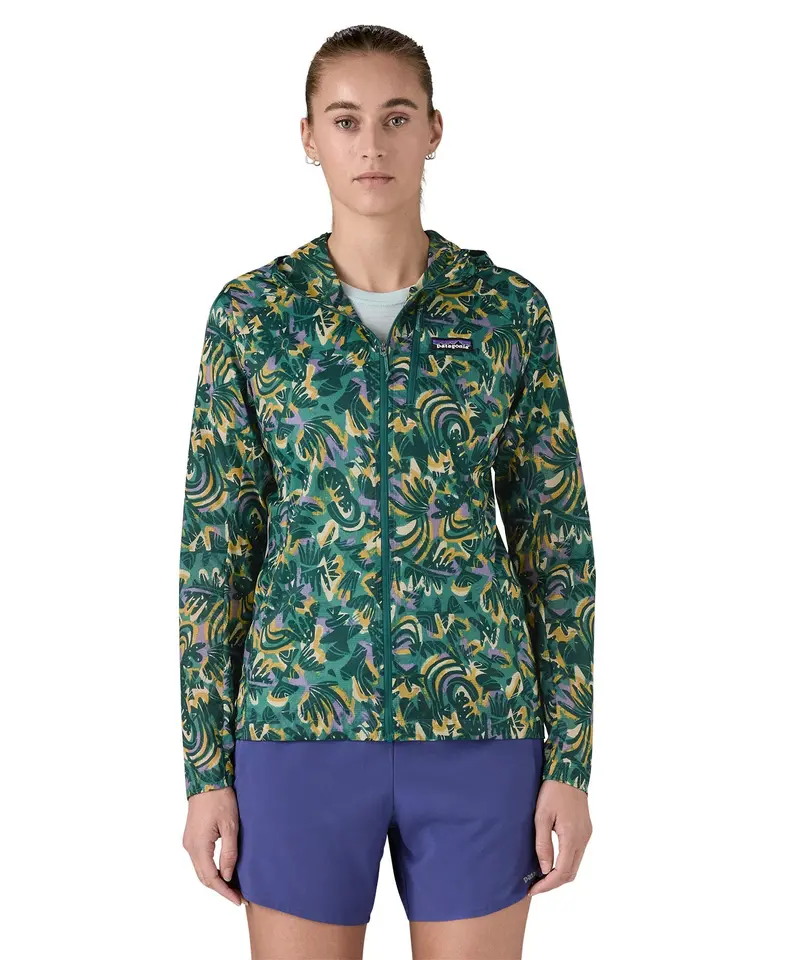 Patagonia Women's Houdini Jacket - Wild Botanist / Wetland Blue 3