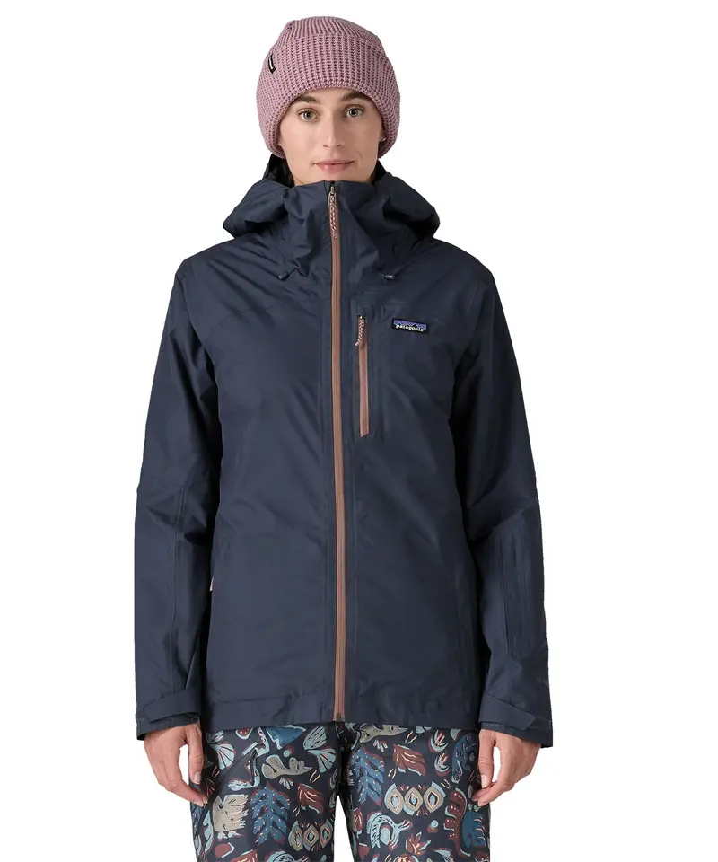 Patagonia Women's Insulated Powder Town Jacket - Smolder Blue / Mauve 2