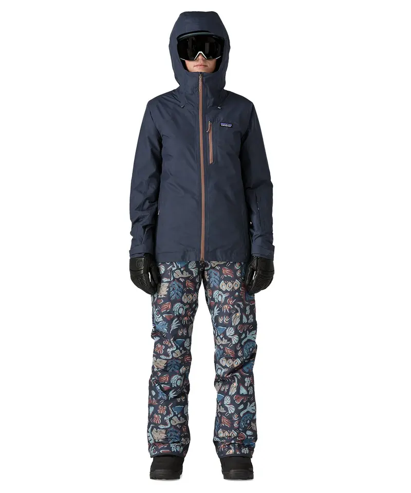 Patagonia Women's Insulated Powder Town Jacket - Smolder Blue / Mauve 4