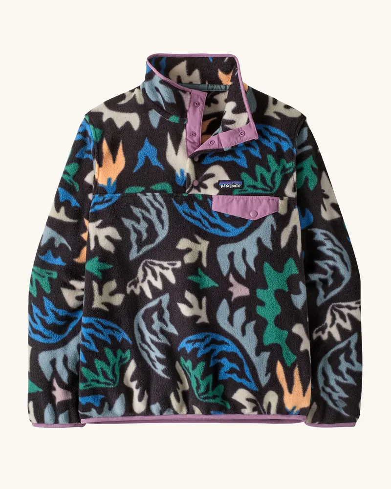 Patagonia Women's Lightweight  Synchilla® Snap-T Fleece - Kaleido / Black 1