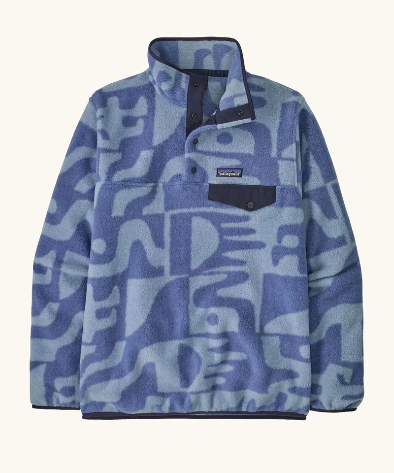 Patagonia Women's Lightweight  Synchilla® Snap-T Fleece - Mother Tree / Barnacle Blue 1